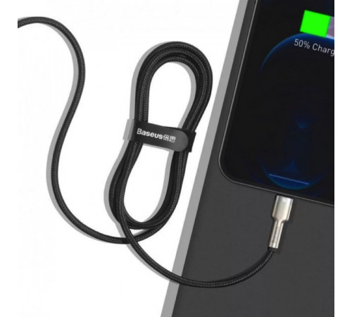 Кабель Baseus Cafule Series Metal Data Cable Type-C to iP PD 20W 0.25m Black (CATLJK-01)
