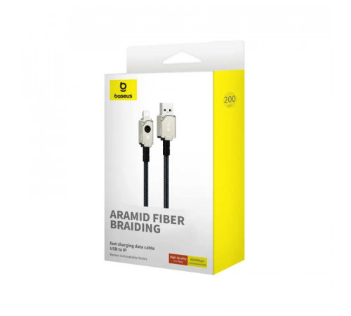 Кабель Baseus Unbreakable Series Fast Charging Data Cable USB to iP 2.4A 2m Stellar White (P10355802221-01)