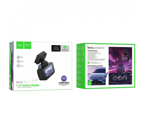 Відеореєстратор HOCO DV10 mini screen dashcam Black (6942007638630)