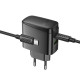Мережевий зарядний пристрій з кабелем HOCO CS63A Bright PD65W(1A1C) charger set (C to C)(EU) Black (6942007638487)