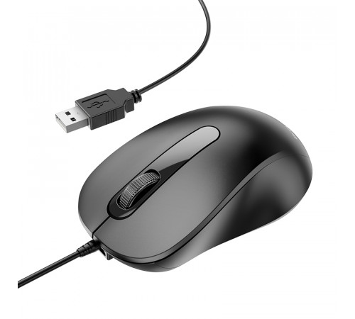 Миша BOROFONE BG4 Business wired mouse Black (6974443382976)