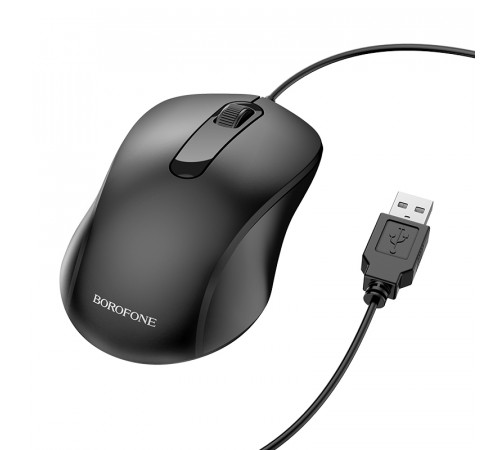 Миша BOROFONE BG4 Business wired mouse Black (6974443382976)