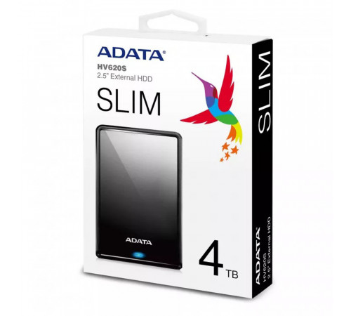 Зовнішній жорсткий диск PHD External 2.5'' ADATA USB 3.1 DashDrive Classic HV620S 4TB Slim Black (AHV620S-4TU31-CBK)