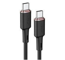 Кабель ACEFAST C2-03 Type-C to Type-C 3A, 60W, 1.2m, silicone, zinc connectors, Black (6974316280729)