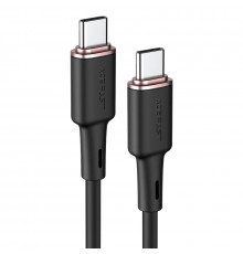 Кабель ACEFAST C2-03 Type-C to Type-C 3A, 60W, 1.2m, silicone, zinc connectors, Black (6974316280729)