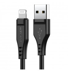Кабель ACEFAST C3-02 USB to iP 2.4A, 1.2m, TPE, TPE connectors, Black (6974316280828)