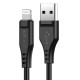 Кабель ACEFAST C3-02 USB to iP 2.4A, 1.2m, TPE, TPE connectors, Black (6974316280828)