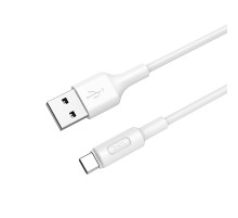 Кабель HOCO X25 USB to Type-C 2A, 1m, PVC, PVC connectors, White (6957531080152)