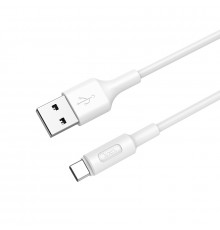 Кабель HOCO X25 USB to Type-C 2A, 1m, PVC, PVC connectors, White (6957531080152)