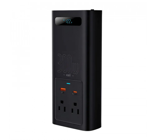 Автомобільний інвертор для електросамокатів Baseus IGBT Power Inverter 300W (110V US/JP ) Black + перехідник (CGNB010001)