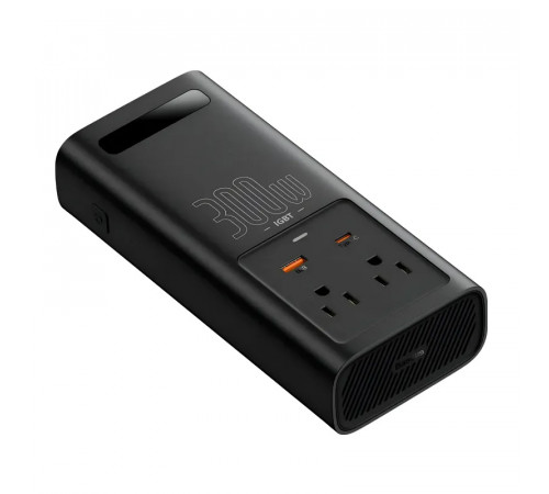 Автомобільний інвертор для електросамокатів Baseus IGBT Power Inverter 300W (110V US/JP ) Black + перехідник (CGNB010001)