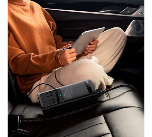 Автомобільний інвертор для електросамокатів Baseus IGBT Power Inverter 300W (110V US/JP ) Black (CGNB010001)