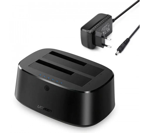 Док-станція UGREEN CM198 USB 3.0 to SATA Dual-Bay Hard Drive Duplicator/Cloner EU (UGR-50857) (UGR-50857)