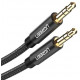 Аудіокабель UGREEN AV112 3.5mm male to 3.5mm male,  Cable Gold Plated Metal Case with Braid, 1m, Black(UGR-50361) (UGR-50361)