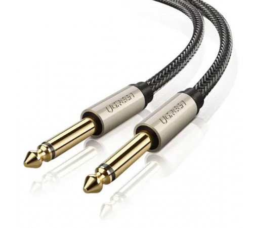 Аудіокабель UGREEN AV128 6.5mm  Male to Male Audio Cable Gray 2m(UGR-10638) (UGR-10638)