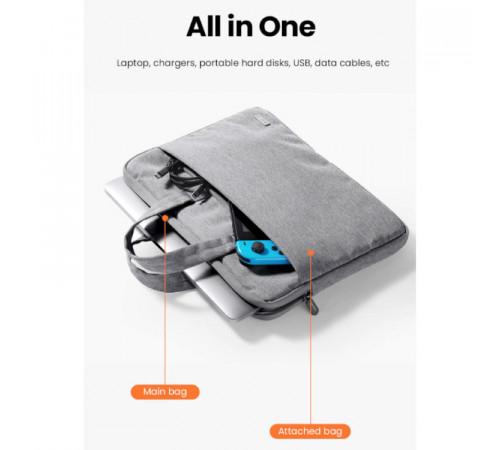 Сумка UGREEN LP437 Laptop Bag 13''-13.9'' (Gray)(UGR-20448) (UGR-20448)