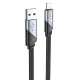 Кабель HOCO U119 USB to iP 2.4A, 1.2m, nylon, aluminum connectors, Black (6942007604987)