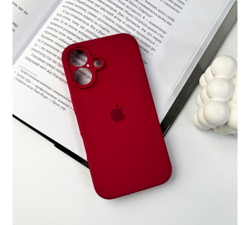 Чохол для смартфона Silicone Full Case AA Camera Protect for Apple iPhone 16 35,Maroon (FullAAi16-35)