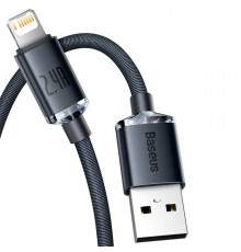 Кабель Baseus Crystal Shine Series Fast Charging Data Cable USB to iP 2.4A 1.2m Black (CAJY000001)
