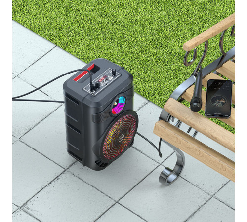 Портативна колонка HOCO BS46 Mature outdoor BT speaker, 10W, Black (6931474754080)