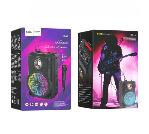 Портативна колонка HOCO BS46 Mature outdoor BT speaker, 10W, Black (6931474754080)