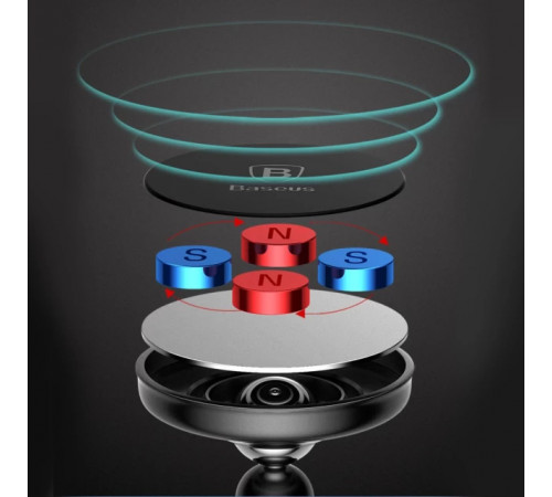 Автотримач для телефона Baseus Bullet On-board Magnetic Bracket Black (SUYZD-01)