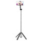 Селфі-монопод HOCO K18 Wave four-leg live broadcast holder Black (6931474770707)
