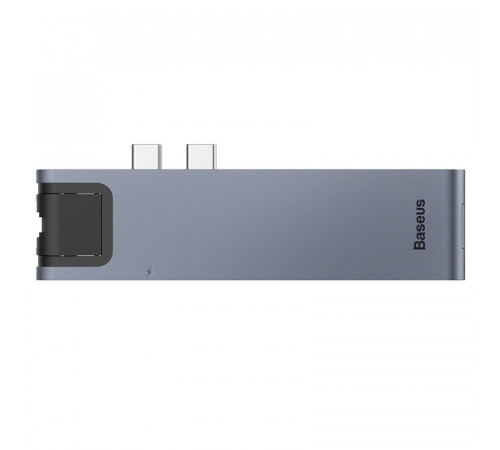 USB-хаб Baseus Thunderbolt C+Pro Seven-in-one smart HUB docking station Grey (CAHUB-L0G)