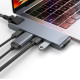 USB-хаб Baseus Thunderbolt C+Pro Seven-in-one smart HUB docking station Grey (CAHUB-L0G)