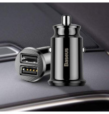 Автомобільний зарядний пристрій Baseus Grain Car Charger 3.1A Black (CCALL-ML01)