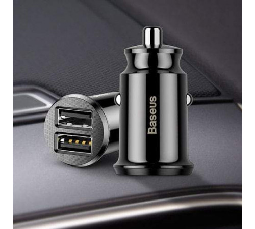 Автомобільний зарядний пристрій Baseus Grain Car Charger 3.1A Black (CCALL-ML01)