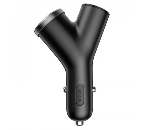 Автомобільний зарядний пристрій Baseus Y type dual USB+cigarette lighter extended car charger 3.1 A Black (CCALL-YX01)