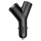 Автомобільний зарядний пристрій Baseus Y type dual USB+cigarette lighter extended car charger 3.1 A Black (CCALL-YX01)