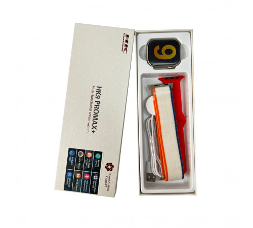 Смарт-годинник HK 9 Pro Max Plus 45mm. 230 mAh. IP67 Amoled Red (HK9PMMINIRed)