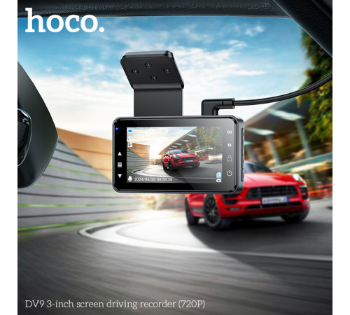 Відеореєстратор HOCO DV9 3-inch screen driving recorder (720P) Metal Gray (6942007633345)