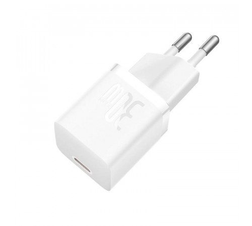 Мережевий зарядний пристрій Baseus GaN5 Fast Charger(mini) 1C 30W EU White (CCGN070502)