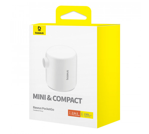 Портативний насос для матраців Baseus PocketGo Portable Air Pump Stellar White (C11157700221-00)