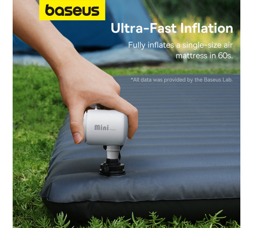 Портативний насос для матраців Baseus PocketGo Portable Air Pump Stellar White (C11157700221-00)