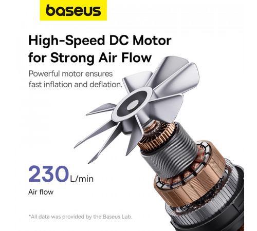 Портативний насос для матраців Baseus PocketGo Portable Air Pump Stellar White (C11157700221-00)