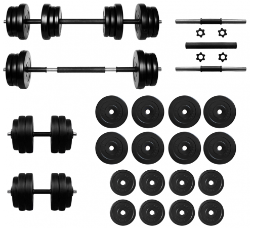 Гантели з функцией штанги 2в1 на 32 кг RN-Sport