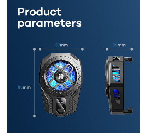 Охолоджувач затискач Remax RT-F8 Icyzun Series для телефону з дисплеєм температури