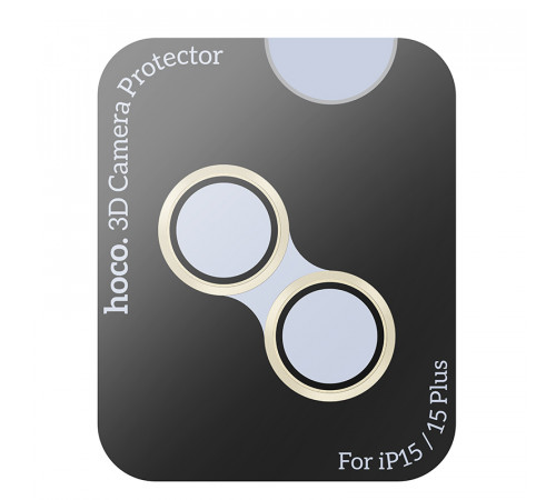 Захисне скло на камеру Hoco 3D metal frame lens film iPhone 15-15 Plus (V13)