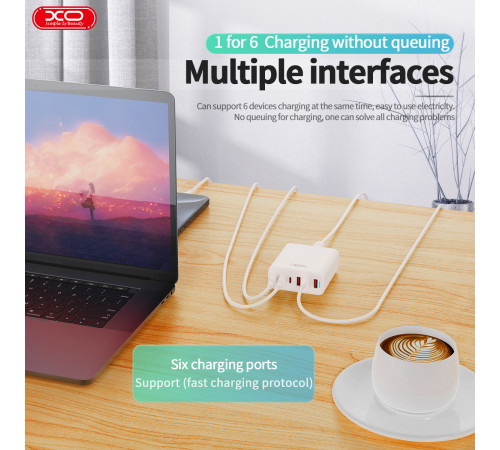 Мережевий подовжувач XO L133 GaN 75W 1.5m