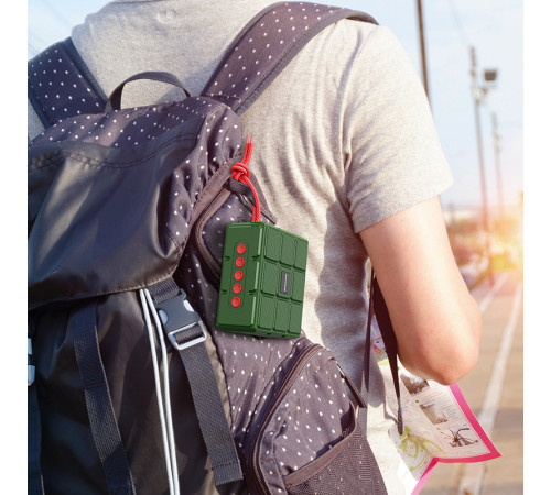 Портативна колонка Borofone BR16 Gage sport GREEN (10,0*8,4*4,7 см)