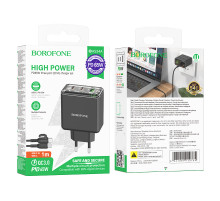 Мережевий зарядний пристрій Borofone BAS34A Treasure PD65W+QC3.0 Type-C to Type-C