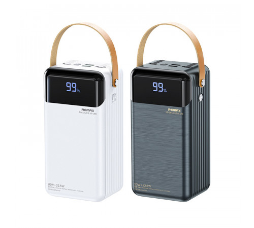 УМБ Power Bank Remax RPP-565 Lesu II Series 60000mAh PD20W+QC22.5W (with cable Type-C+Lightning)