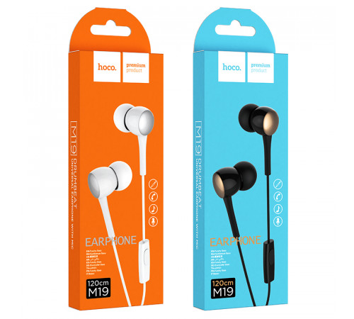 Навушники Hoco M19 Drumbeat universal earphone 3.5mm