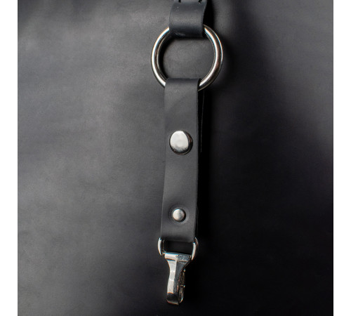 Шкіряний фартух Daddy Smoke чорний