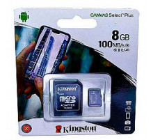 НЕТУ Карта памяти micro SDHC 8GB Kingston (class 10) (UHS-1) (c адаптером)