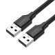 Кабель UGREEN US102 USB 2.0 A Male to A Male Cable 1m (Black)(10309) (UGR-10309)